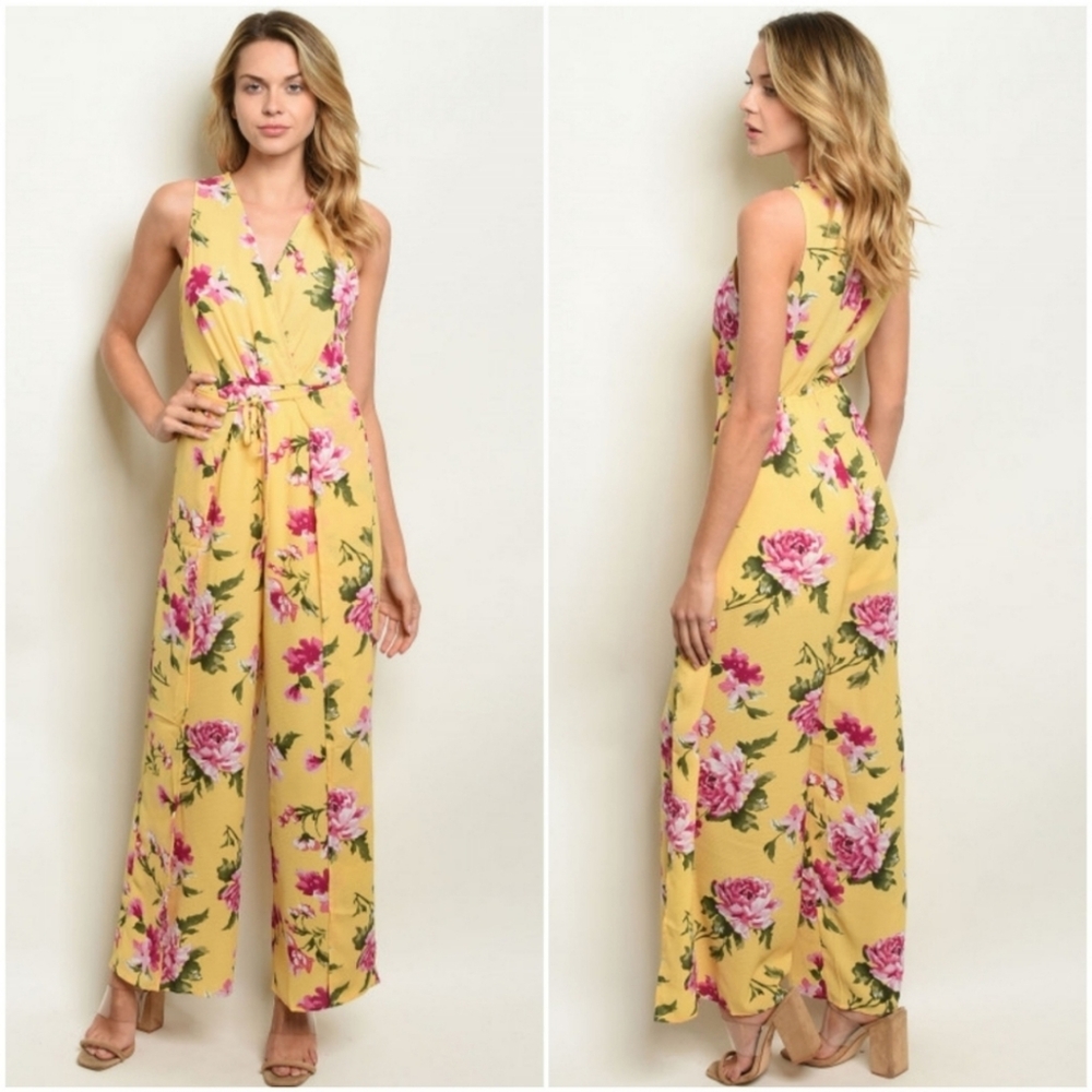 💥SALE💥Yellow floral jumpsuit